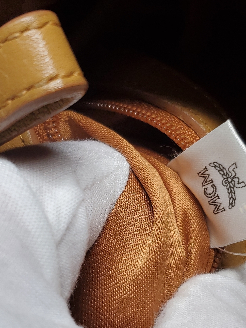 Authentic MCM Cognac Logo Monogram Backpack-Large - Picture 15 of 16